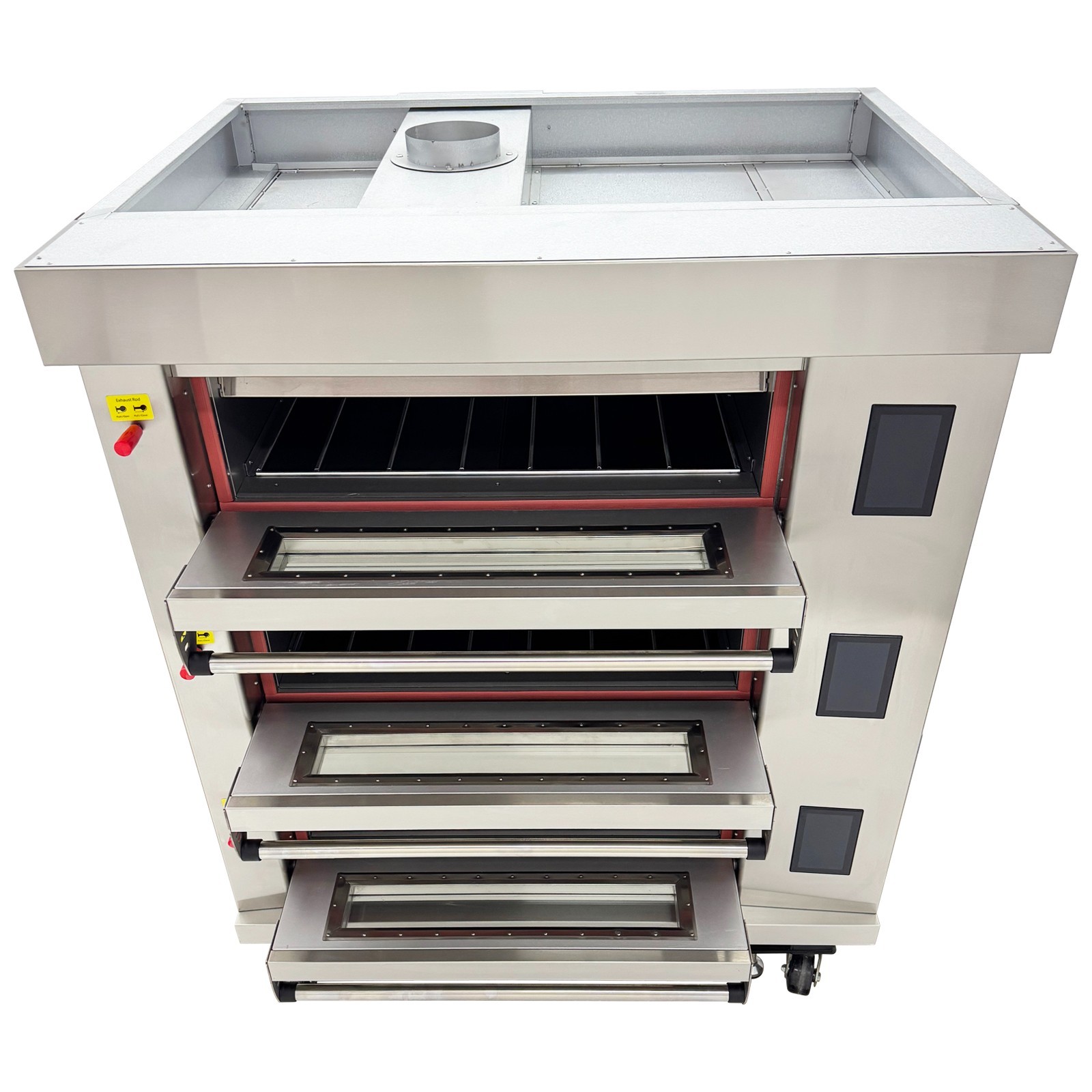 3 Decks Electric Movable Oven Pizza Cake Bread Baking Oven LCD Touch Screen 220V