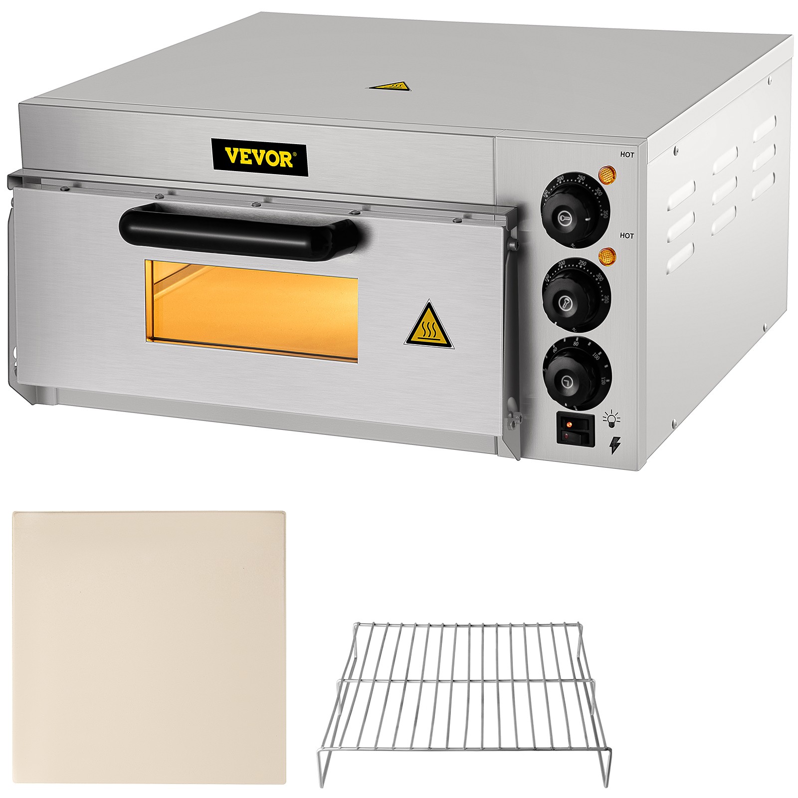 VEVOR Commercial Countertop Pizza Oven Electric Pizza Oven for 14″ Pizza Indoor