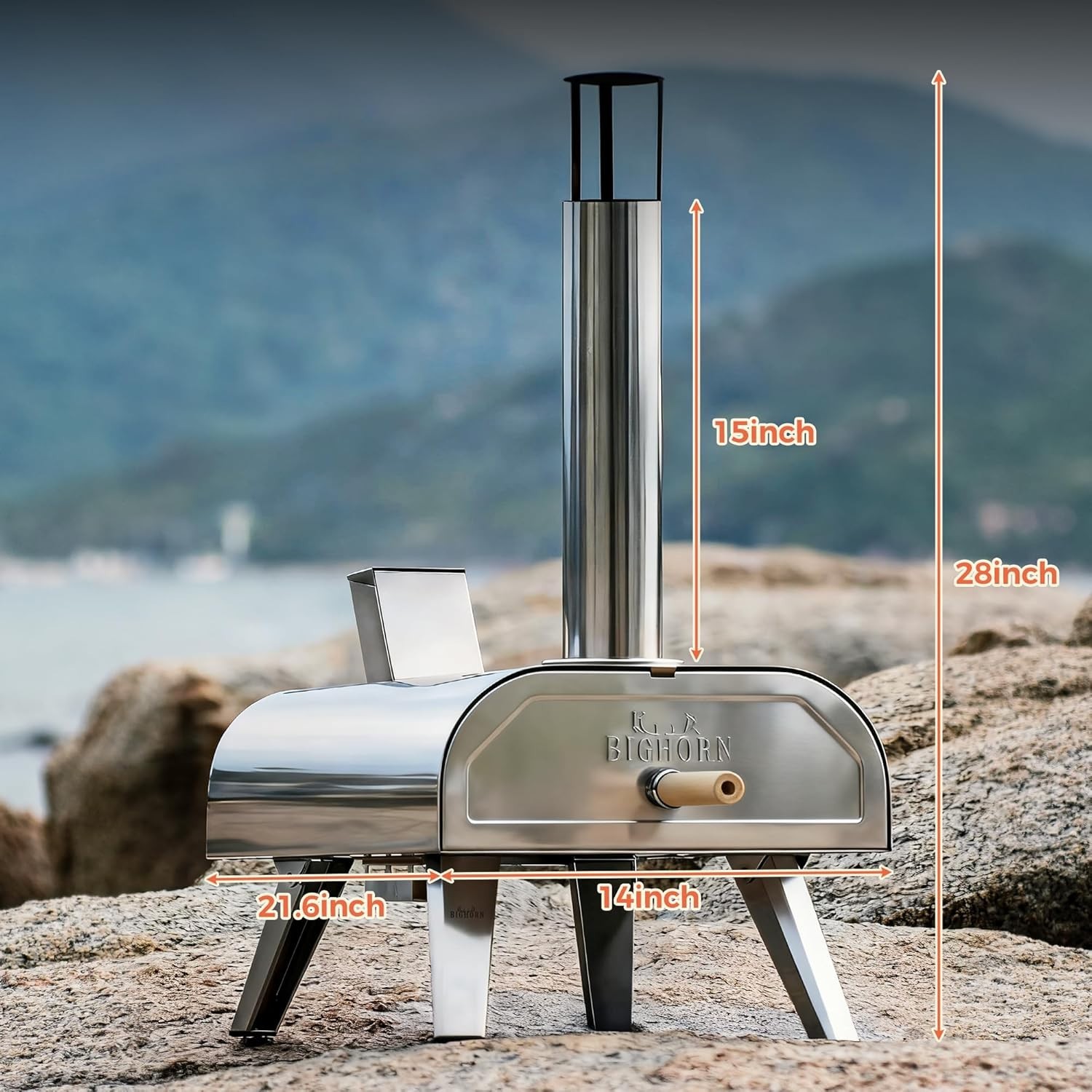 Pellet & Propane Portable Pizza Oven